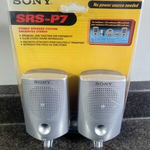 Sony SRS-P7 Portable Stereo Speaker System - Silver- Walkman/discman - New